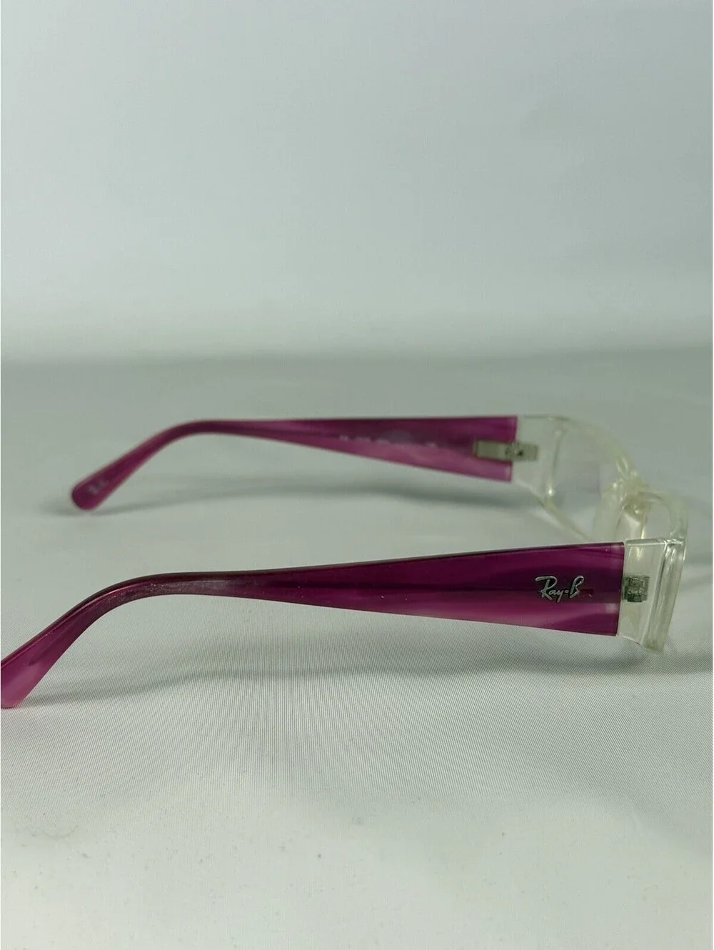 RAY-BAN RB 1518 3544 CLEAR PINK RECTANGULAR GIRLS EYEGLASSES